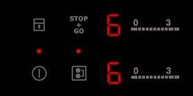 Przycisk Stop + Go na płycie indukcyjnej