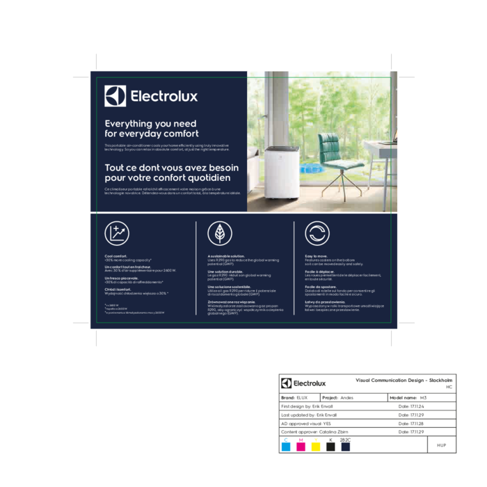Electrolux - Klimatyzator przenośny - EXP34U338CW
