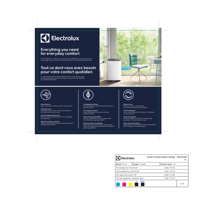 Electrolux - Klimatyzator przenośny - EXP26U338CW