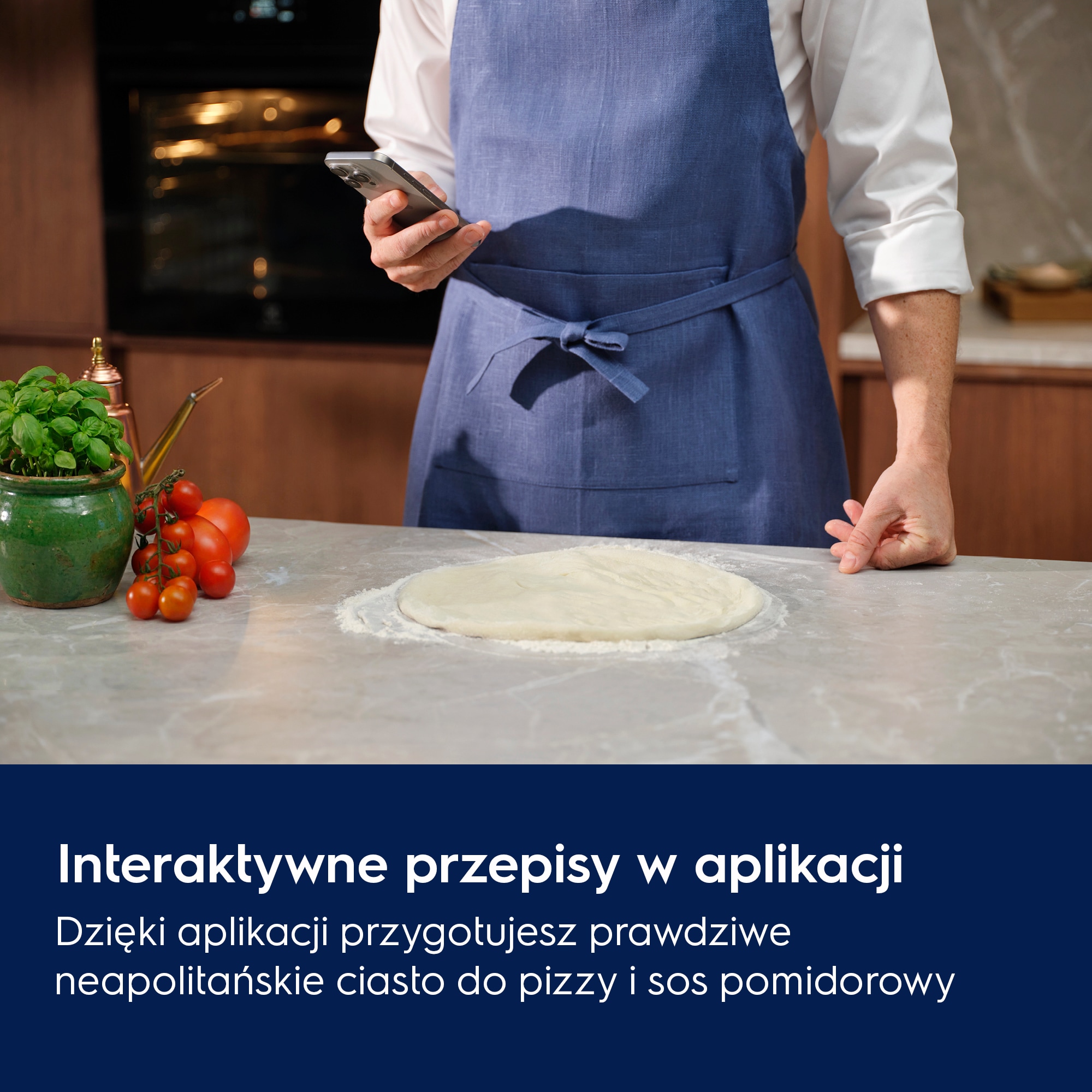 Interaktywne przepisy w aplikacji Dzięki aplikacji przygotujesz prawdziwe neapolitańskie ciasto do pizzy i sos pomidorowy