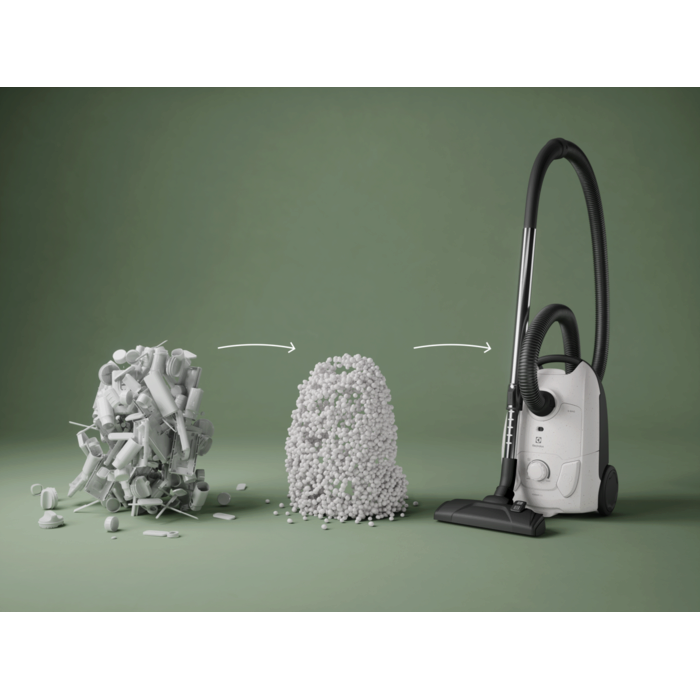 bagged cleaner and main nozzle made with up to 37% recycled plastic for a more mindful choice.