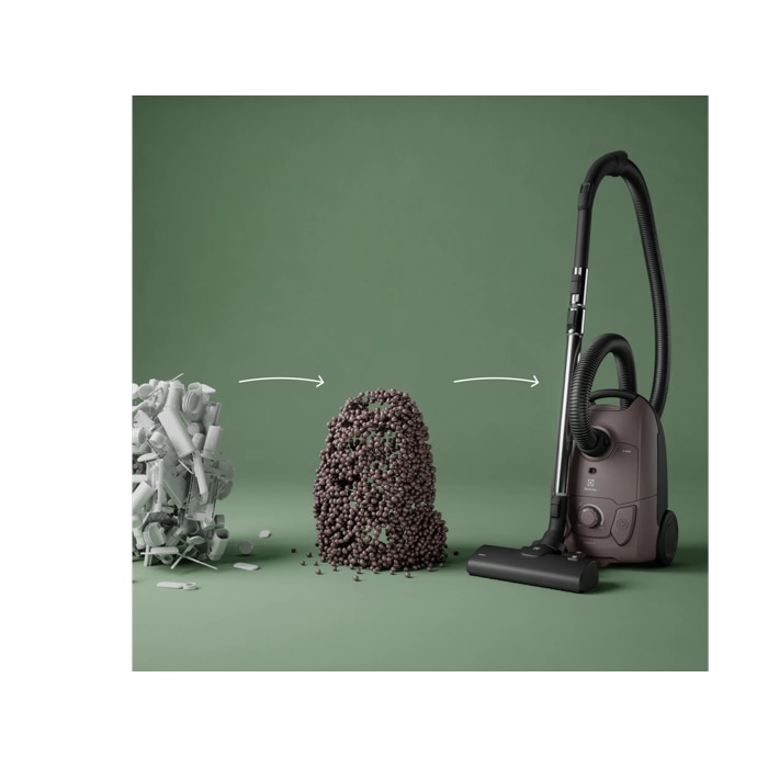 bagged cleaner and main nozzle made with up to 37% recycled plastic for a more mindful choice.