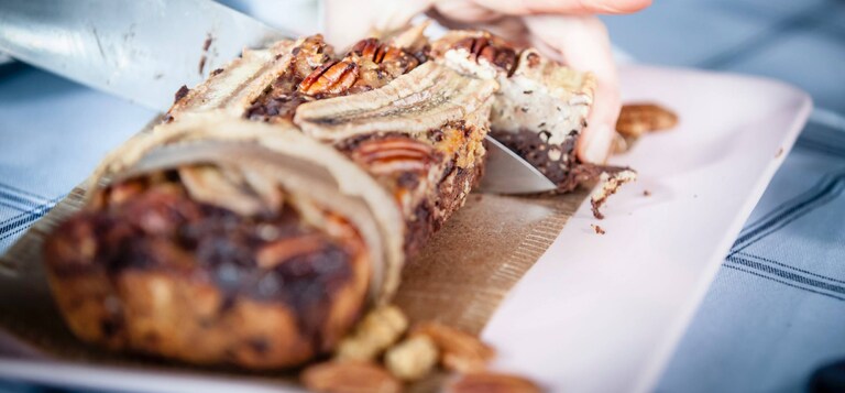 Wegański, bezglutenowy chleb bananowy
