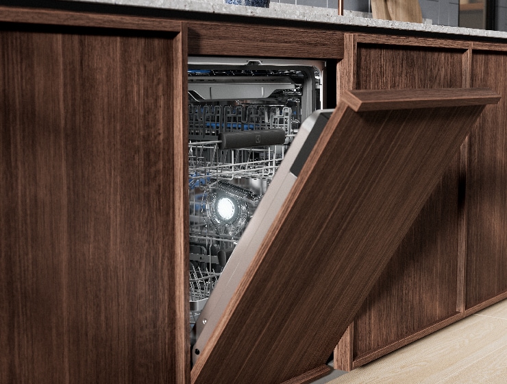 półotwarta zmywarka