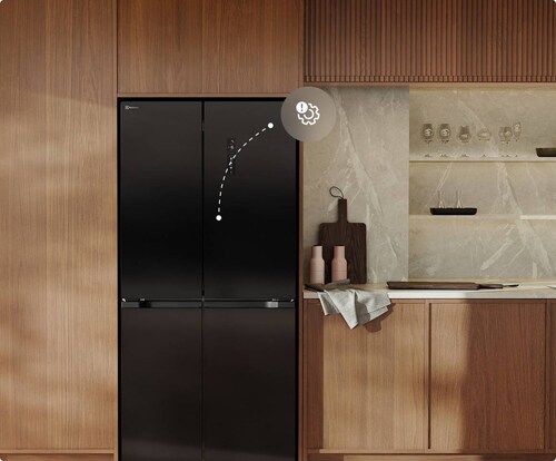 Kombinowany lodówka z zamrażarką w kuchni