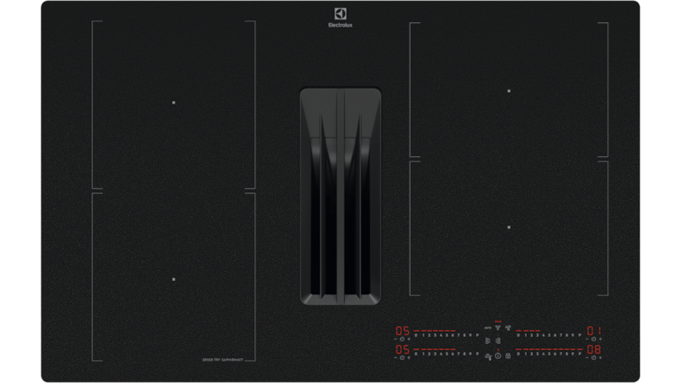 Płyta indukcyjna z wyciągiem (COMBO) eXtractor SaphirMatt® 80 cm