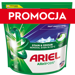 Promocja. Opakowanie kapsułek Ariel
