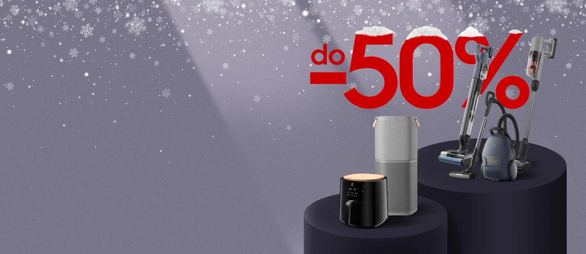 50% zniżki. Drobne AGD na piedestałach