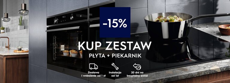 Kup piekarnik oraz płytę i zyskaj 15% zniżki