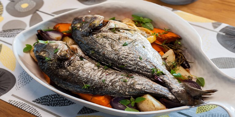 Dorada z batatami